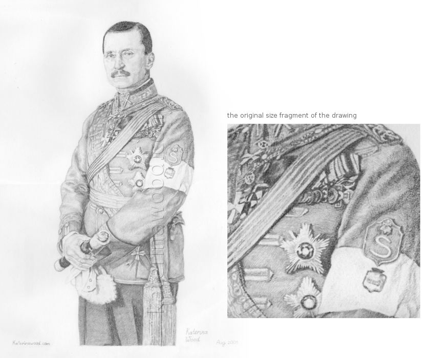 Mannerheim, . Pencil drawing by Katerina Wood